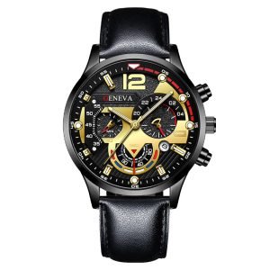fashion watches Fashion Calendar Six Hands Quartz Stone Watch